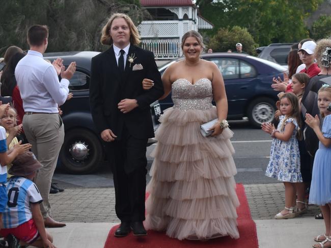 Georgia Hollis and Lucas Rawle at the 2024 Warwick State High School formal. November 15, 2024.