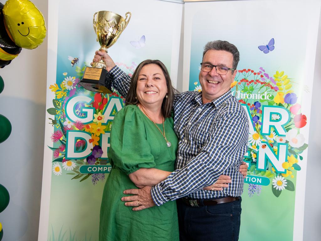 City Grand Champion garden winners. Leisa and Serge Rossignol, 112 Neil Street, South Toowoomba. Chronicle Garden Competition, awards presentation at Oaks Toowoomba Hotel.Thursday September 14, 2 023