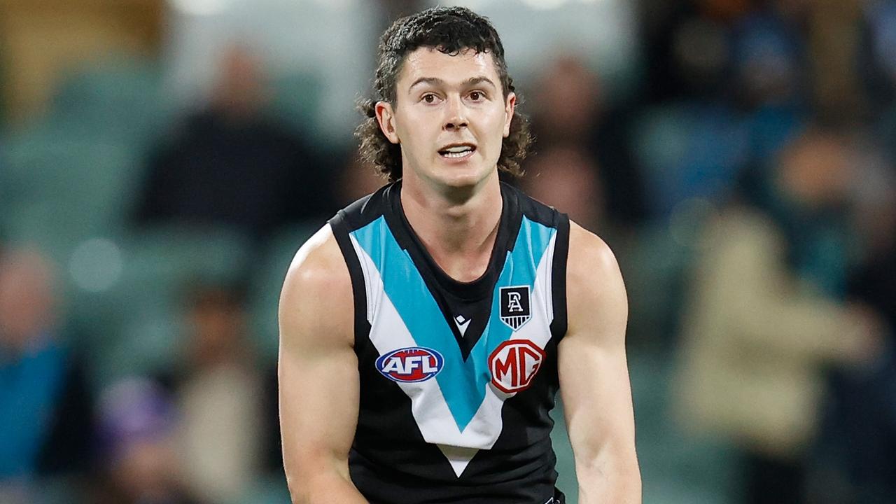 Should Port entertain trades for Darcy Byrne-Jones? (Photo by Michael Willson/AFL Photos via Getty Images)