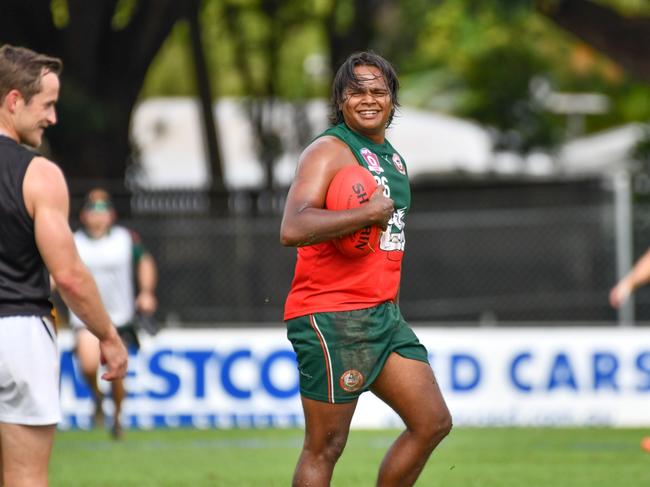 South Cairns Cutters Joseph Ugle against North Cairns Tigers. AFL Cairns 2024. Photo: AFL Cairns Media