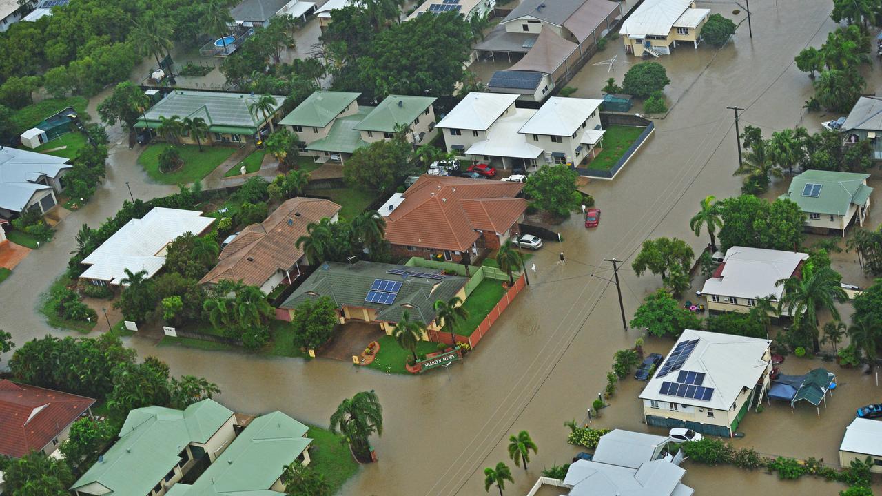 Townsville floods. Aerial damage of Railway Estate from a helicopter. Picture: Zak Simmonds