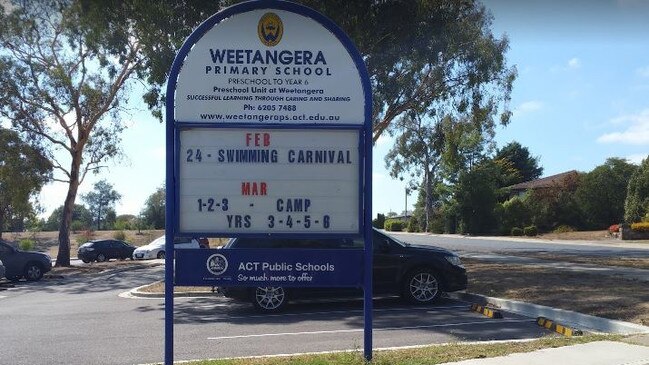 Weetangera Public School has seen a big improvement in NAPLAN results. Picture: Google