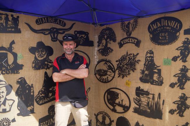 Shawn Green owner of Red Sands Metal Art at Queensland Heritage Rally.