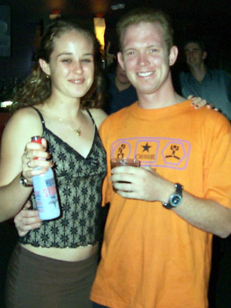 Tina Earl and Jonno Martin at Vibe Nightclub, 2001.