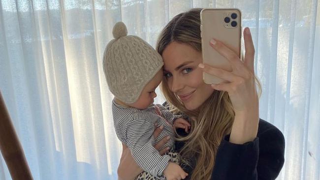 Former Miss Universe Jennifer Hawkins is promoting the Bubs brand.