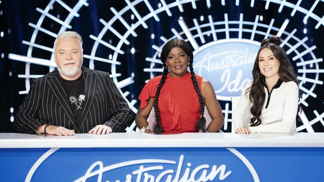 Australian Idol judges Kyle Sandilands, Marcia Hines and Amy Shark. Picture: Seven