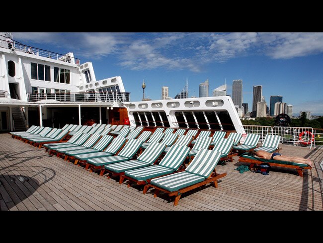 <p>The ship's wrap-around Promenade Deck is almost 600m long.</p> <p>Picture: Adam Taylor</p>