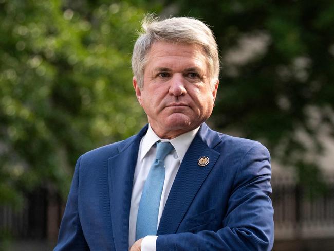 WASHINGTON, DC - MAY 10: Rep. Michael McCaul (R-TX) arrives to a caucus meeting with House Republicans on Capitol Hill May 10, 2023 in Washington, DC. The House Republicans fielded several questions from reporters about their colleague Rep. George Santos (R-NY) who was charged by federal prosecutors in a 13-count indictment that includes charges of wire fraud, money laundering, theft of public funds on Wednesday morning.   Drew Angerer/Getty Images/AFP (Photo by Drew Angerer / GETTY IMAGES NORTH AMERICA / Getty Images via AFP)