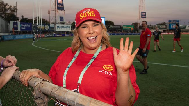 Hot 100 Davo at the Gold Coast Suns vs Geelong Cats Round 10 AFL match at TIO Stadium. Picture: Pema Tamang Pakhrin