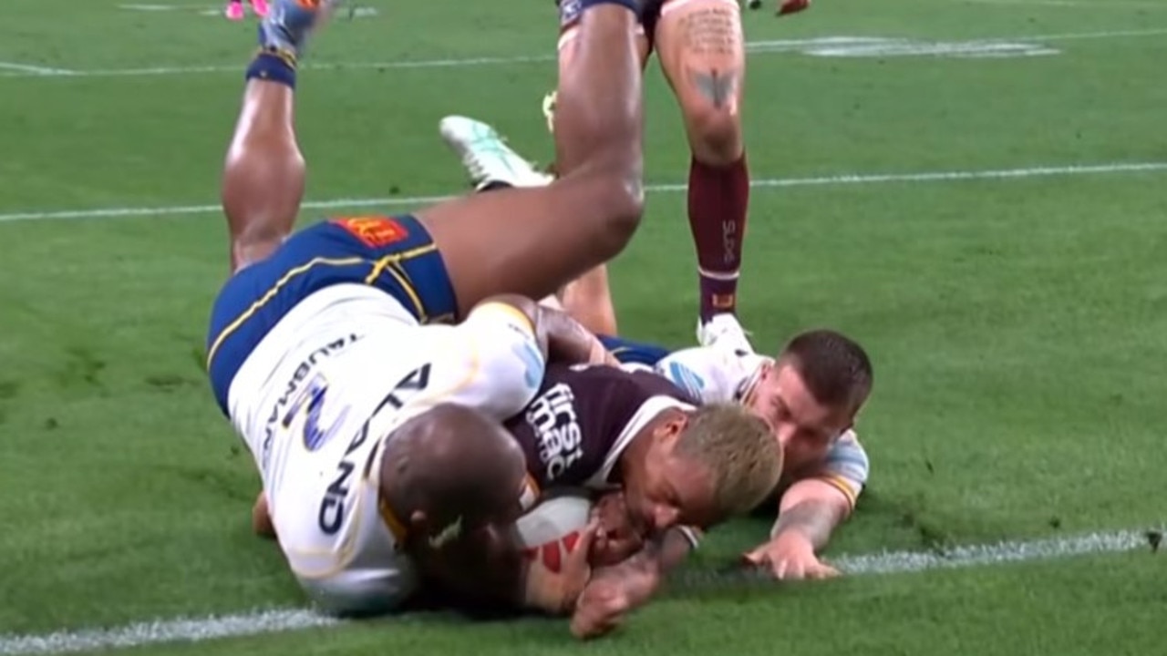 It's one of the great try savers of the season. Photo: Fox Sports