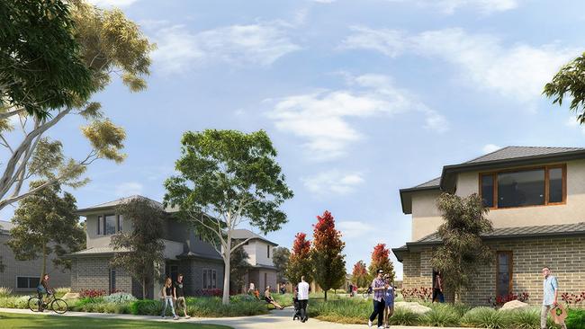 An artist’s impression of the Kingswood development at Dingley Village.