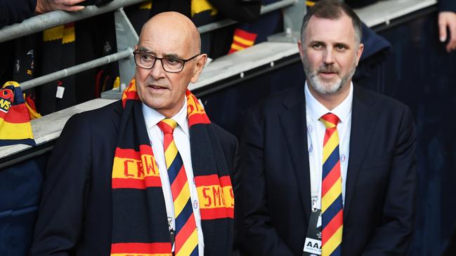 Crows chairman John Olsen has lauded the proposed new Crows headquarters at Thebarton as being of benefit to the club and the local community. Picture: Getty Images