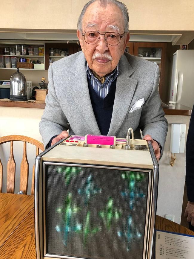 Shigeichi Negishi in 2018 with the Sparko Box.