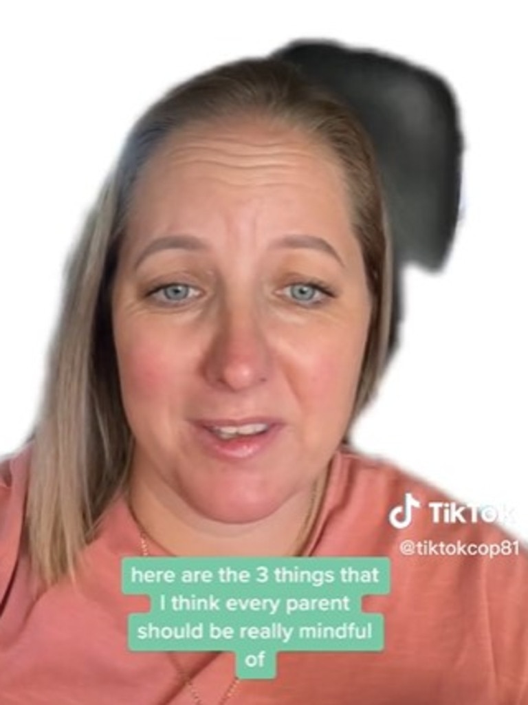 The ex-cop shared her warning to her TikTok account. Picture: TikTok