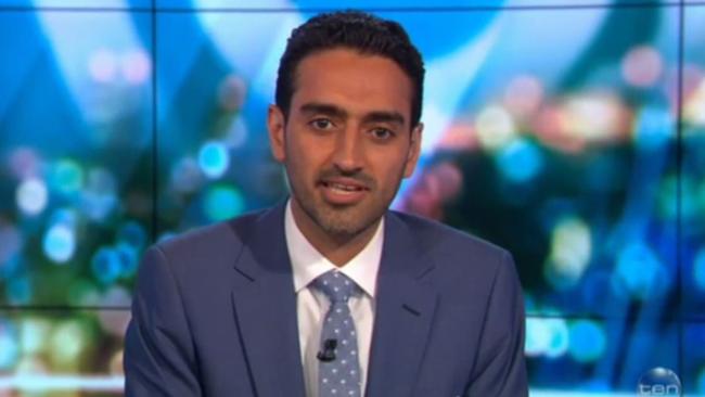 TV presenter Waleed Aly. Picture: Channel 10