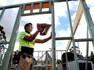 Sole trader Cliff Hayward at work in the Lismore region which has seen significant housing expansion. Photo Marc Stapelberg / The Northern Star. Picture: Marc Stapelberg