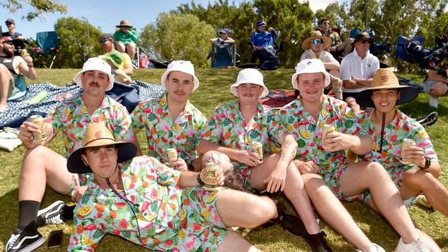 Game three of Dettol ODI series between Australia and Zimbabwe at Riverway Stadium. Damien Pillidge, (front) with Baiden Kennedy, Nicholas Lister, Patrick Murtagh, Adam Murray and Kielan Bettles. Picture: Evan Morgan