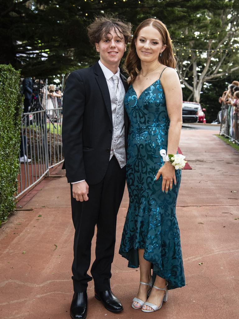 Jake McGinty and partner Claire Scrivenor at St Mary's College formal at Picnic Point, Friday, March 24, 2023. Picture: Kevin Farmer