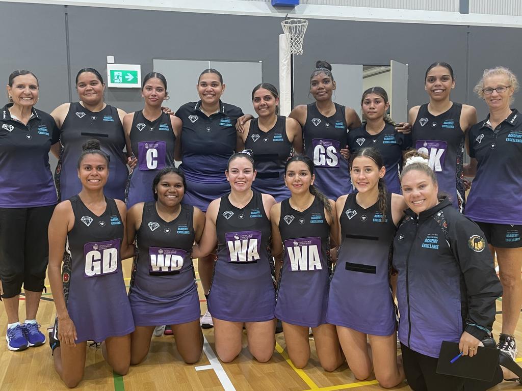 Sharon Finnan-White's First Nations Academy of Excellence Roos won their first game of Premier League netball in Townsville, beating Neptunes 52-39 after the team's predecessor went winless in 2023. Picture: Patrick Woods