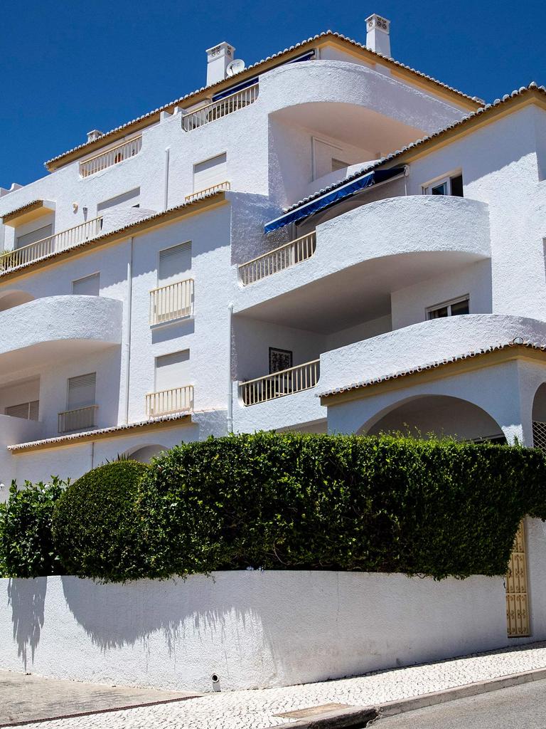 The house in Lagos, Portugal, where the three-year-old went missing. Picture: CARLOS COSTA / AFP