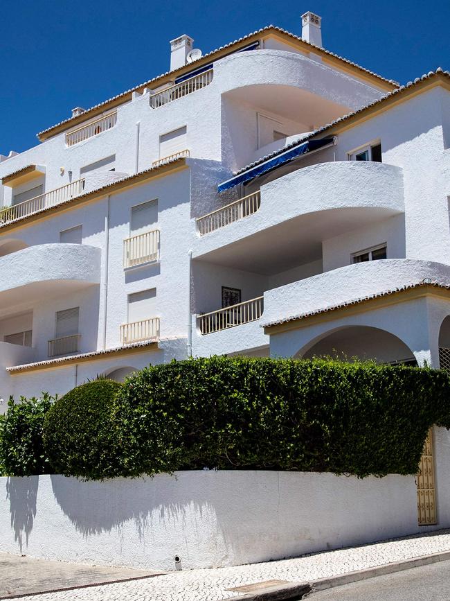 The house in Lagos, Portugal, where the three-year-old went missing. Picture: CARLOS COSTA / AFP