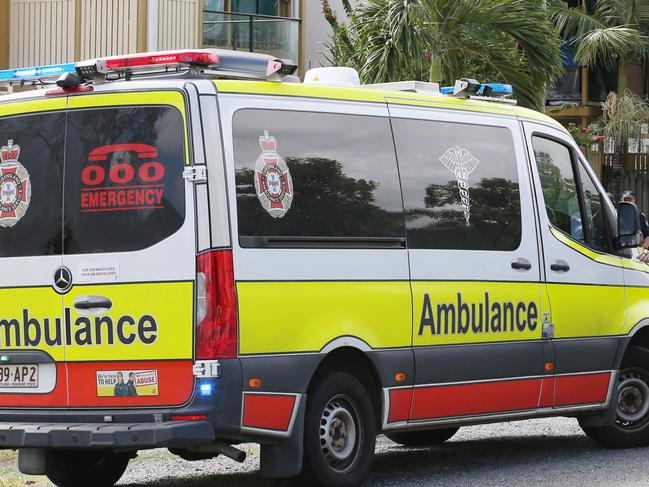 A crime scene has been declared after a unit fire at an apartment complex on Digger Street, Cairns North. Fire fighters, police and ambulance officers attended the scene, but no one was injured. Picture: Brendan Radke