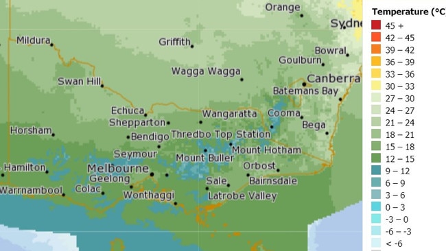 Temperatures will drop to a high of 15C on Wednesday and Thursday.