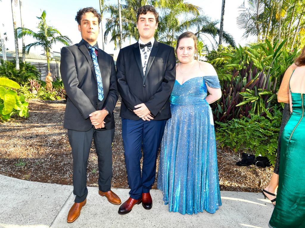 Lismore High Year 12 Formal 2022: Jack Latham, Tyrese Byrne, and Maddison Campbell.