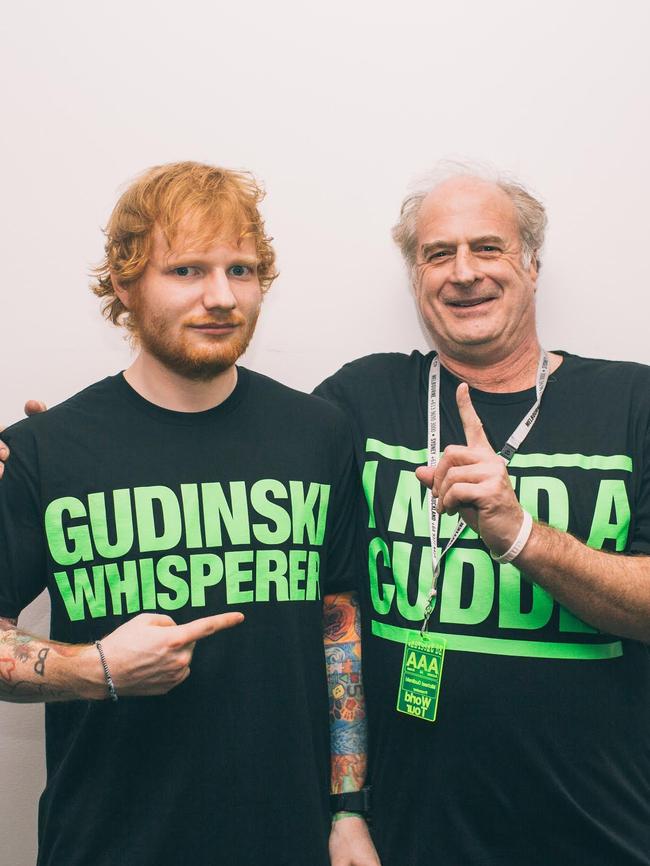 Ed Sheeran and Michael Gudinski. Pic: Supplied