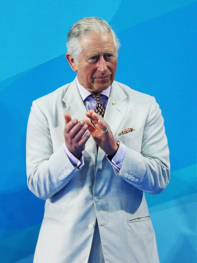 Prince Charles looks on during day 1 of the Gold Coast 2018 Commonwealth Games. Picture: Michael Dodge/Getty Images)