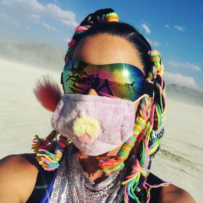 American singer Katy Perry at the 2016 Burning Man Festival in the Black Rock Desert, Nevada ... “AlivE.” Picture: Instagram