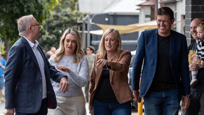 Mr Laxale fended off his Liberal challenger Scott Yung and kept Bennelong in Labor’s hands. Picture: NewsWire / Monique Harmer