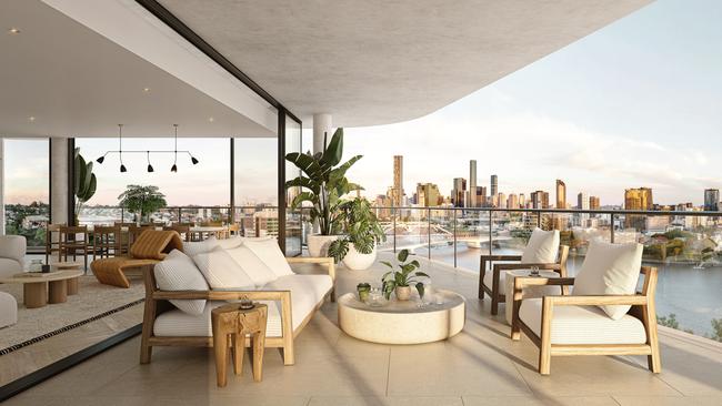 An artist's impression of one of the penthouses in The Ambrose, Milton, by Kokoda Property. Image supplied.