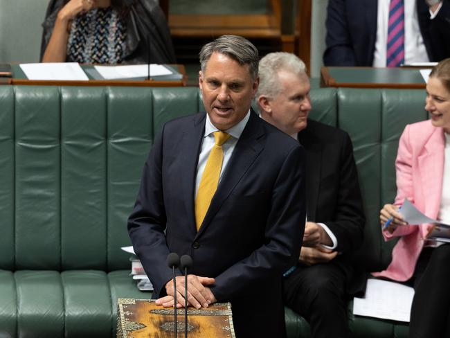 Defence Minister Richard Marles has defended the AUKUS pact ahead of the release of a major review of Australia’s armed forces. Picture: NCA NewsWire / Gary Ramage.