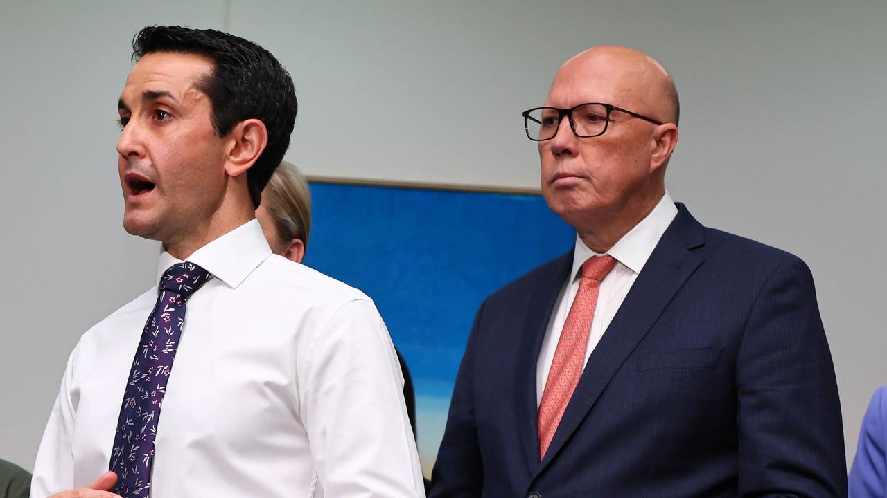 Premier David Crisafulli with federal Opposition Leader Peter Dutton