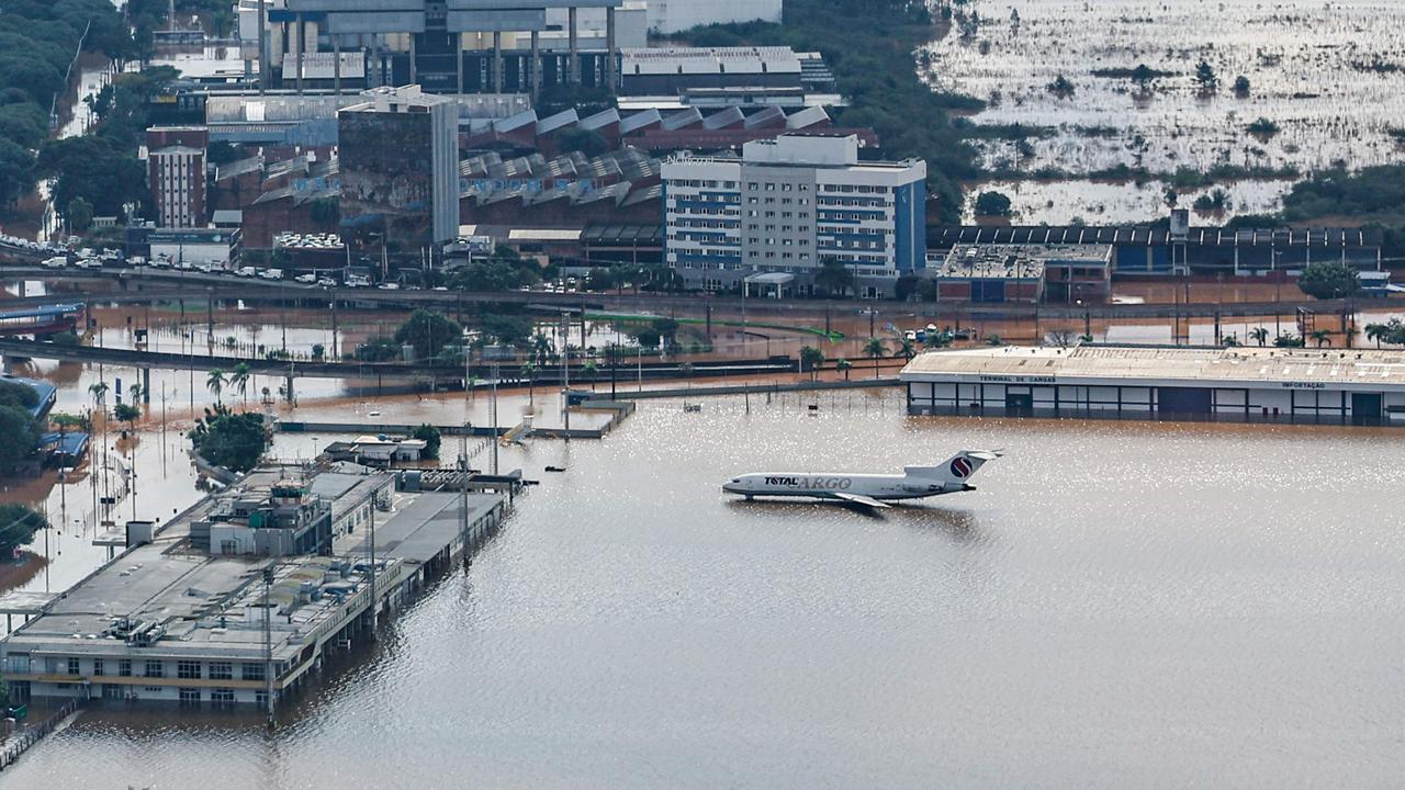 Porto Alegre’s international airport is shut indefinitely. Picture: Ricardo Stuckert / Brazilian Presidency / AFP