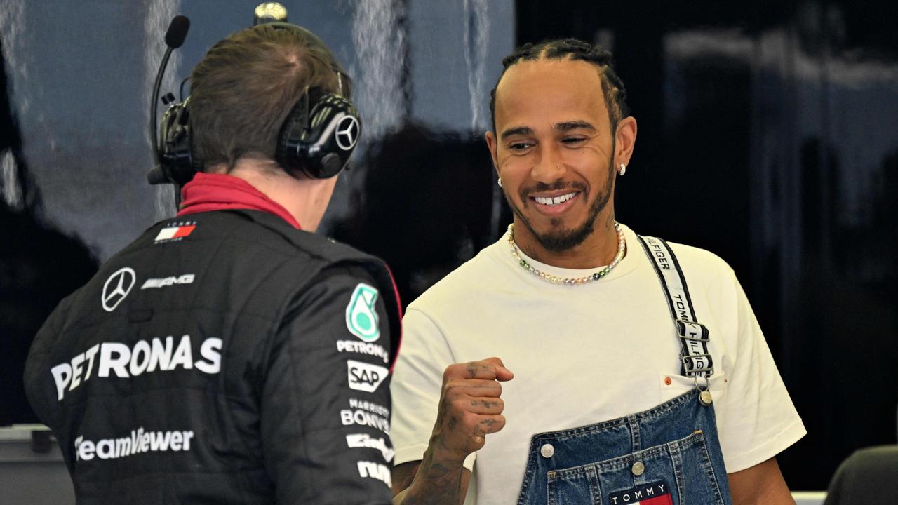 Mercedes' British driver Lewis Hamilton. Photo by ANDREJ ISAKOVIC / AFP.