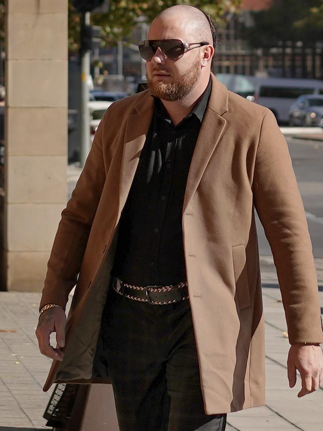 Bradley Horlor arrives at court. Picture: NCA NewsWire / Dean Martin