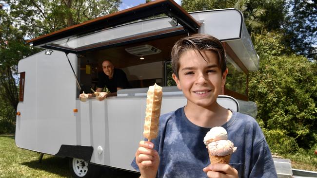 Rick Mair and his son Lachlan ready to hit the streets next year with    their ice cream van.