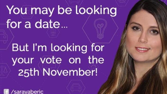 Saraya Beric, standing as an independent candidate in the Queensland state election for Mermaid Waters against LNP incumbent Ray Stevens, has resorted to dating app Tinder as a campaign tool