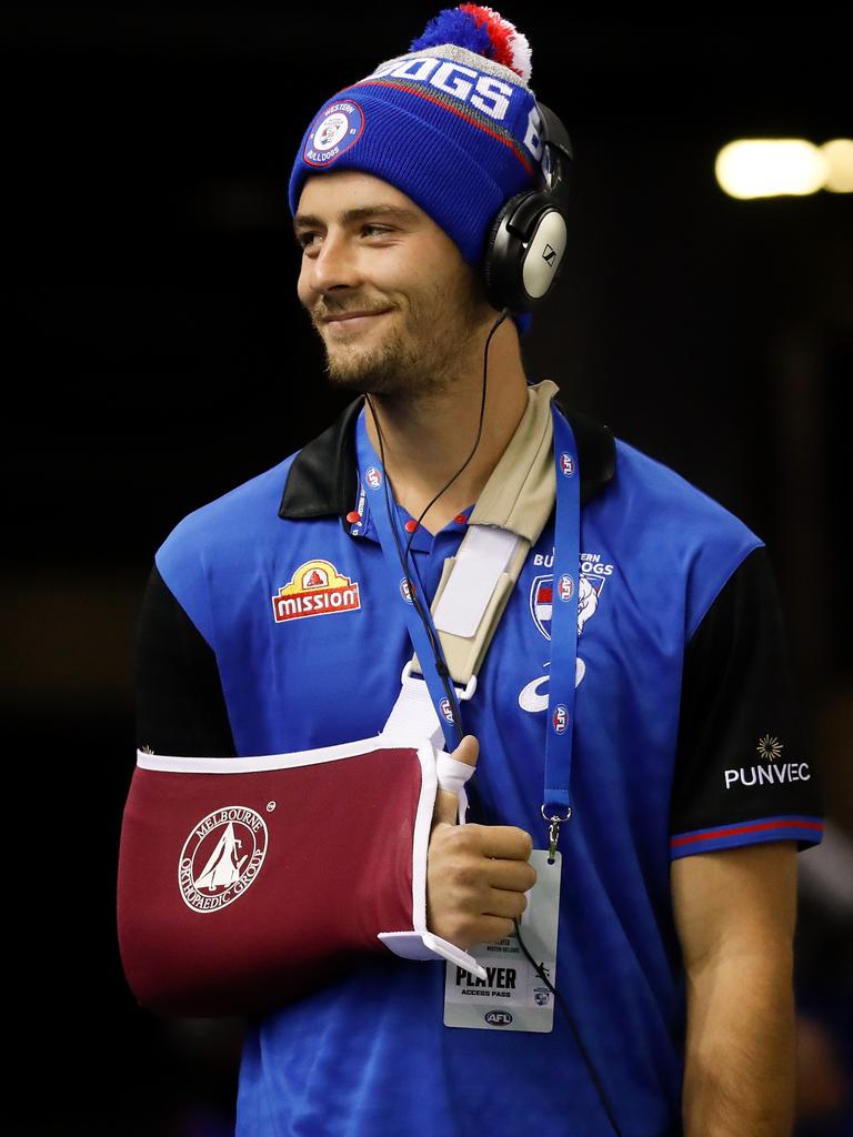 Josh Dunkley is back after a shoulder operation. Picture: Michael Willson/AFL Photos via Getty Images