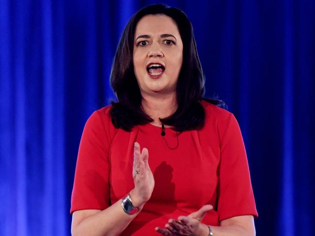 Queensland Premier Annastacia Palaszczuk used the state Liberal leader’s ties to One Nation to snatch support from LNP voters. Picture: Tracey Nearmy