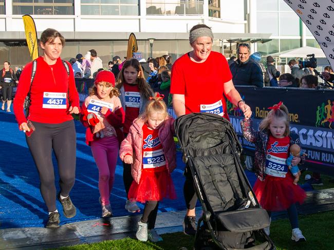 Racers cross the finish line in the City to Casino on Sunday 18th May 2025. Picture: Linda Higginson