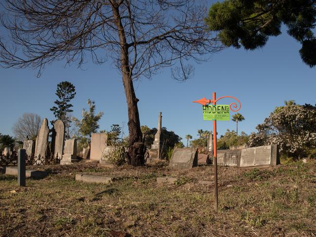 Follow the signs directing you to the Hidden sculptures scattered among the graves and gardens in one of the cemetery’s oldest sections. Hidden finishes up next Sunday. Picture: Mark Kolbe/Getty Images