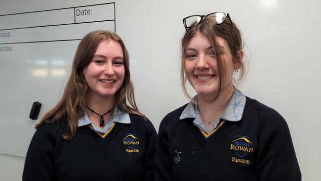 Mount Rowan Secondary College 2023 school captains Charlie Rigg and Natasha Flynn.