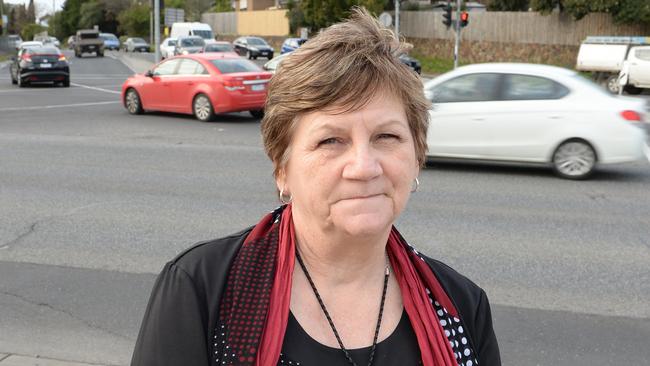 Knox Council want to duplicate Dorset Rd through to Lysterfield, and are putting pressure on the state government. Pictured at the intersection of Dorset Rd and Burwood Highway, Ferntree Gully. Cr Karin Orpen. Picture: Lawrence Pinder