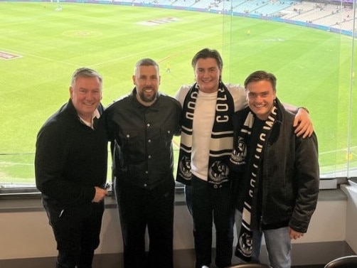 Eddie McGuire, Daniel Patrick, Joe McGuire and Xander McGuire. Picture: Instagram