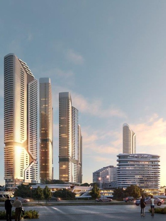 The Star Gold Coast Masterplan Development (viewed from Broadbeach) will begin in coming days and will create 1800 local jobs.