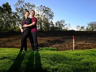 OPEN SPACE: Samantha and Dwayne Dale purchased this 3000sq m block in the newly developed Paradise Heights Estate in Deebing Heights. Picture: David Nielsen