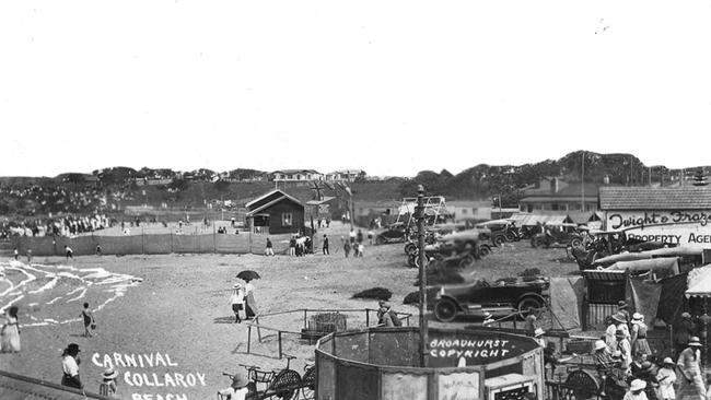 Collaroy in the 1920s, before the privately-owned buildings were demolished. Photo State Library of NSW